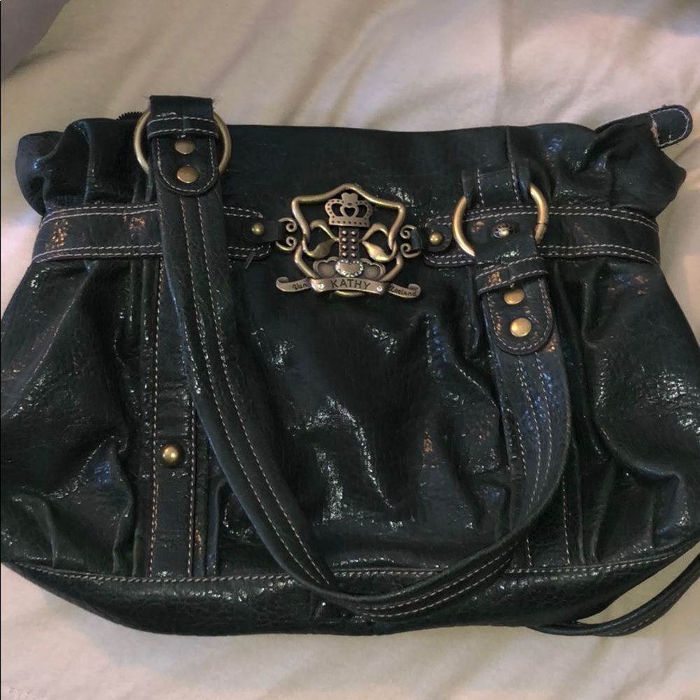 Kathy Van Zeeland Dark Olive Green Purse
